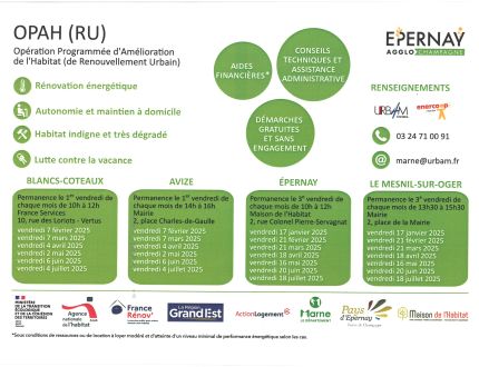 Permanences de l'OPAH 2ème semestre 2025